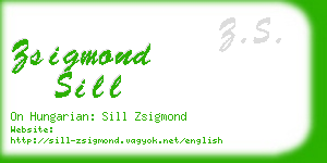 zsigmond sill business card